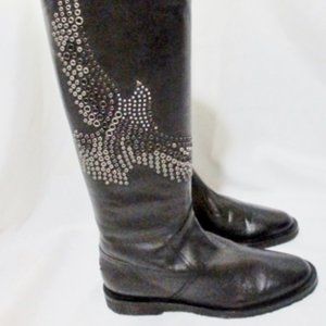 NEW JIMMY CHOO WYLIE EAGLE BIRD Leather BOOT